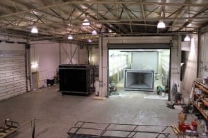 paint booth area at Swanton welding