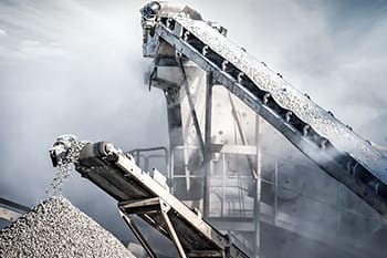 Conveyors in stone quarry operations