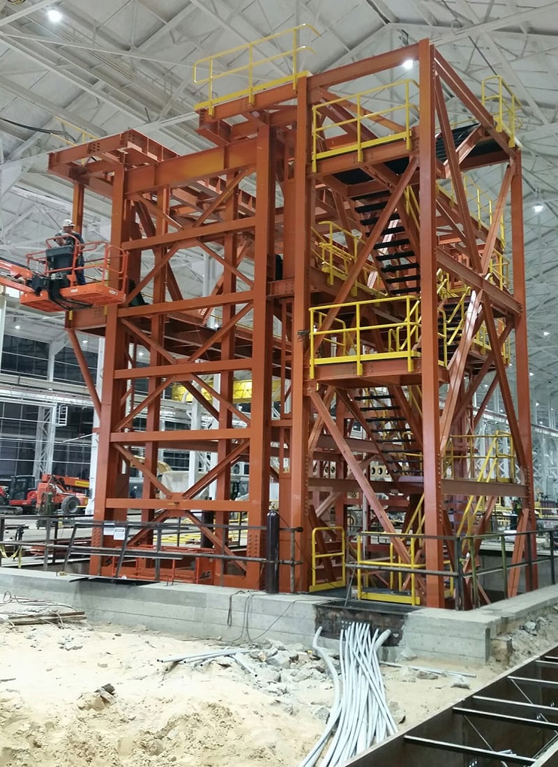 structural tower for airport with stairs project