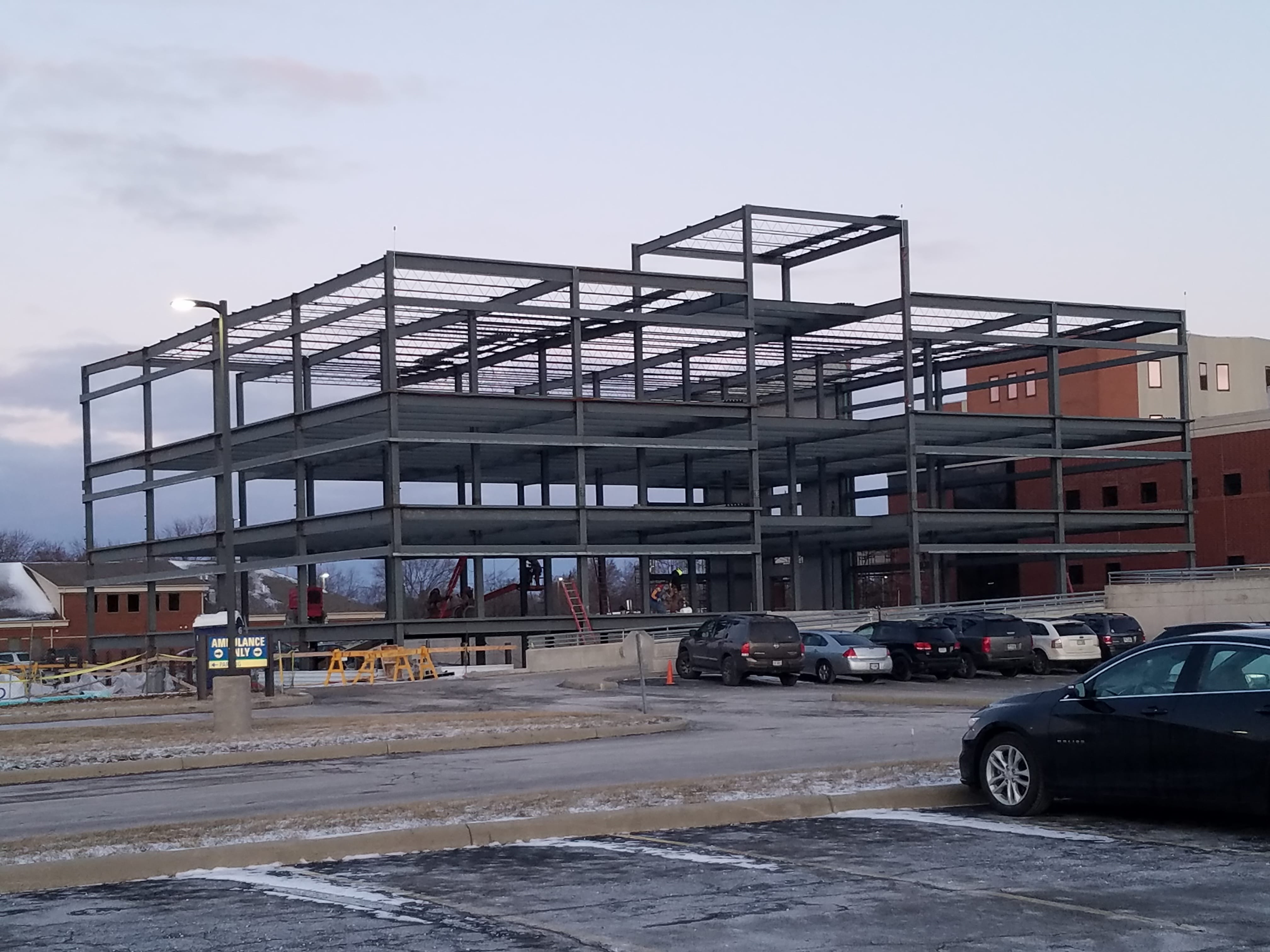 Structural Steel fabricators created this Frame Work for Swanton's Fulton County Hospital Project