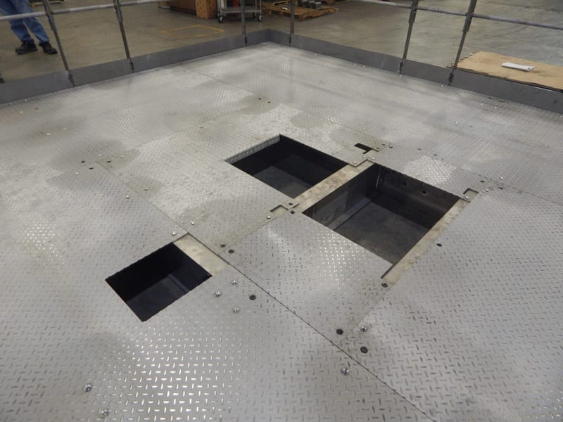 stainless steel platform fabricated at Swanton Welding