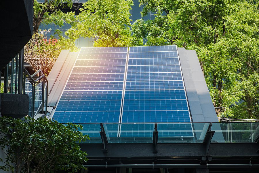 Large industrial solar panel.